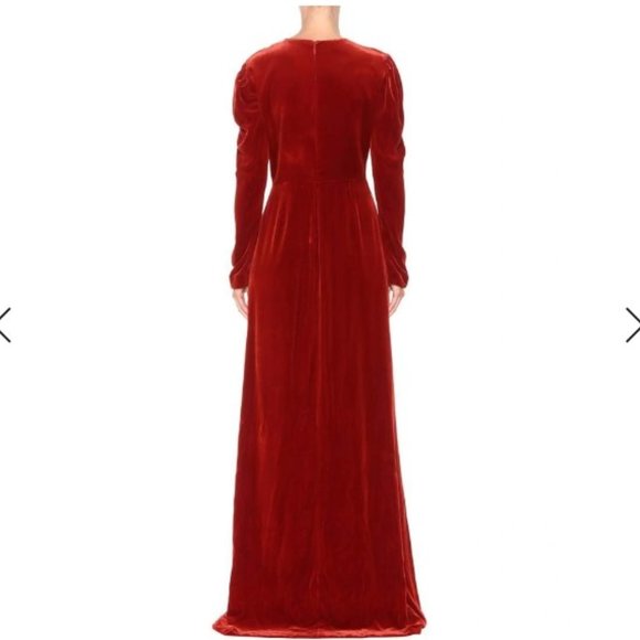 NWT. AUTH.GUCCI RUNWAY RED VELVET GOWN/MAXI EVENING DRESS IT40 - Picture 8 of 16